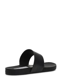 DOVE FLAT SANDAL BLACK LEATHER