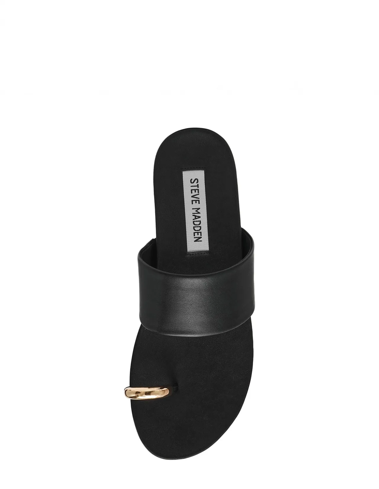 DOVE FLAT SANDAL BLACK LEATHER