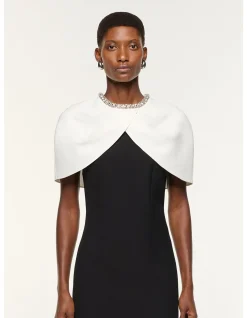 DRAPED SHAWL MIDI DRESS