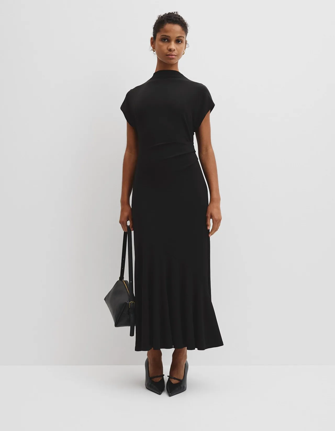 Drape Neck Dress