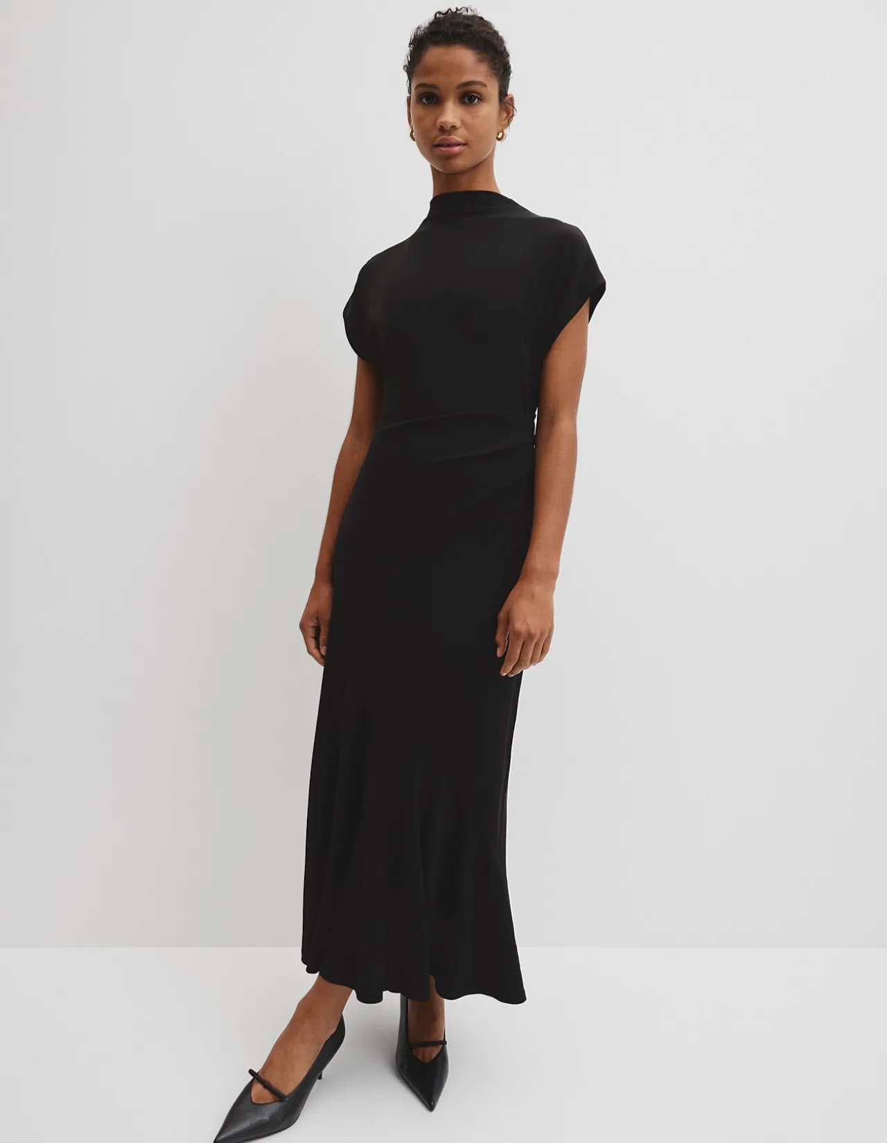 Drape Neck Dress