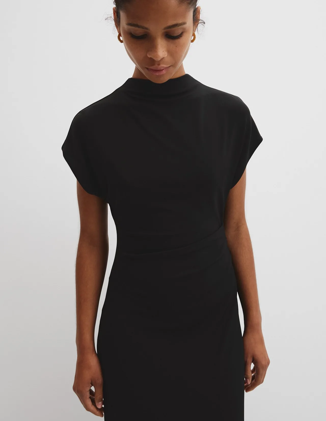 Drape Neck Dress