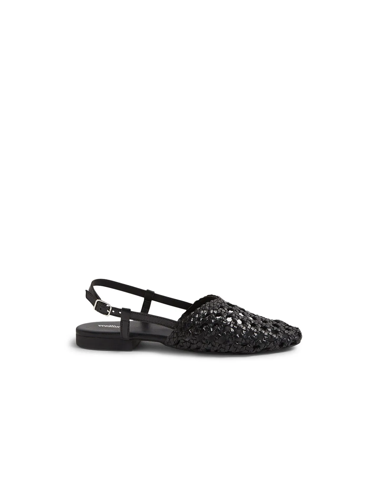 Drasa Woven Leather Slingback Flats