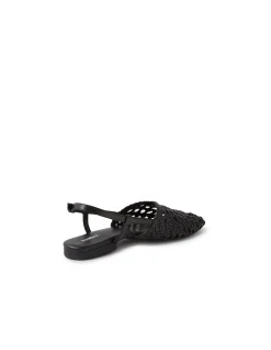 Drasa Woven Leather Slingback Flats