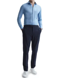 Drawcord Waist Slim Trouser Navy