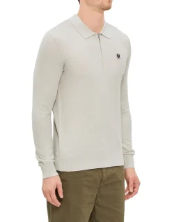 Drift Knitted Polo Slim Fit Dark Ink