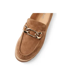 Drizza Chain Detail Suede Loafers