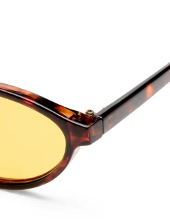 EARTHSHINE AMBER TORT OVAL SUNGLASSES