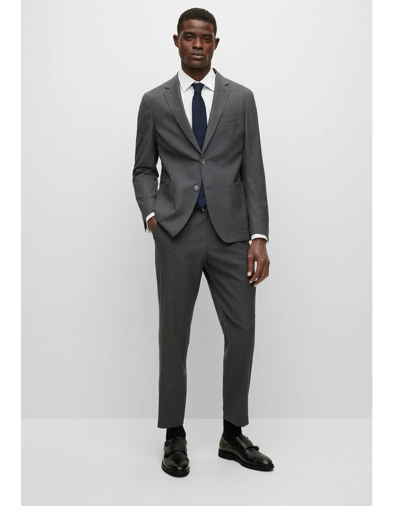 Easy-Iron Slim-Fit Shirt in Stretch-Cotton Poplin White