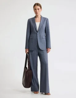 EBONY WOOL BLEND SUIT JACKET