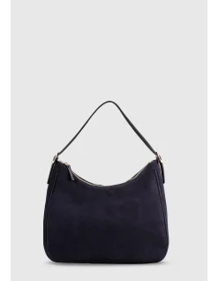 Ebony Suede Handbag - Navy