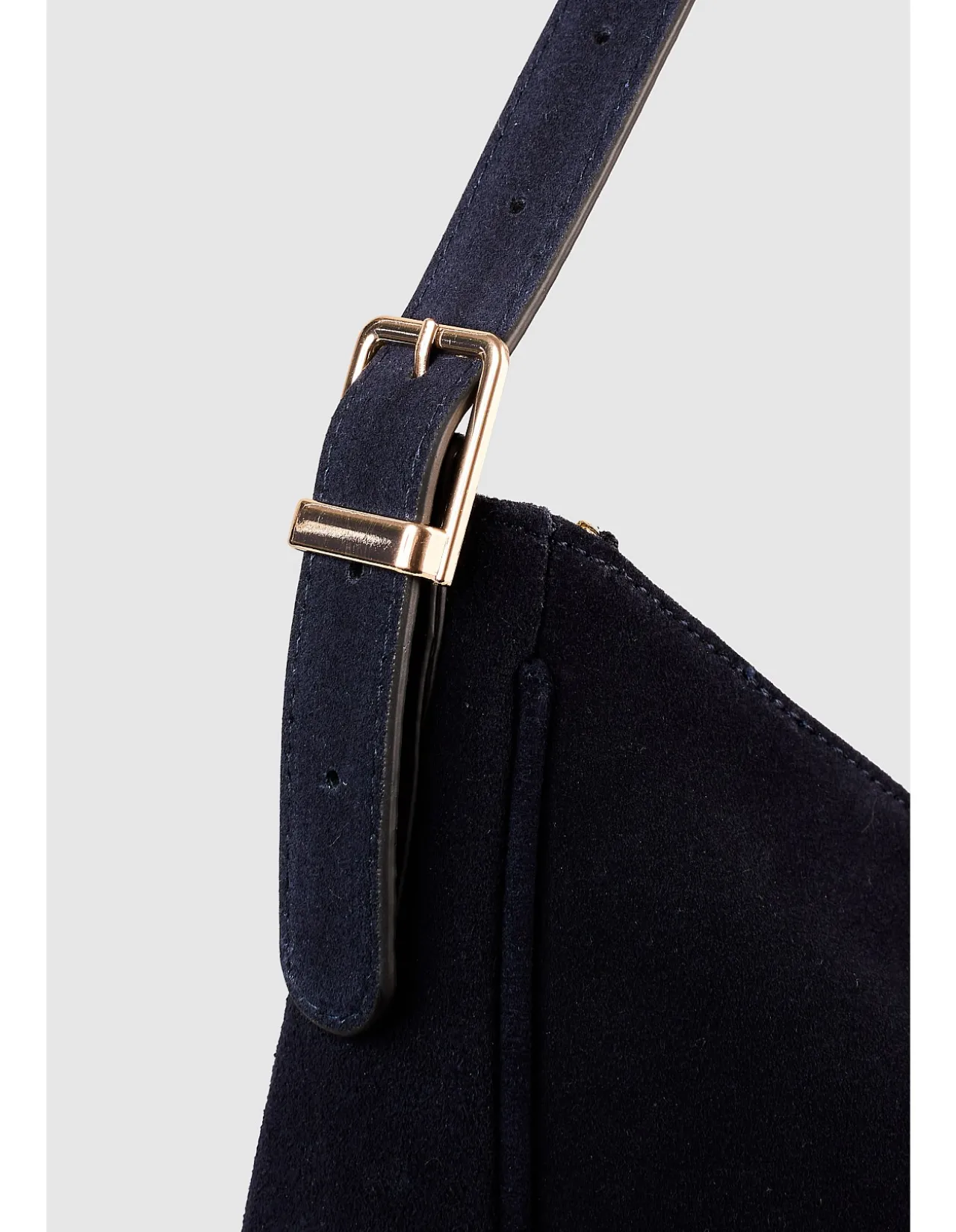 Ebony Suede Handbag - Navy