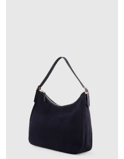 Ebony Suede Handbag - Navy