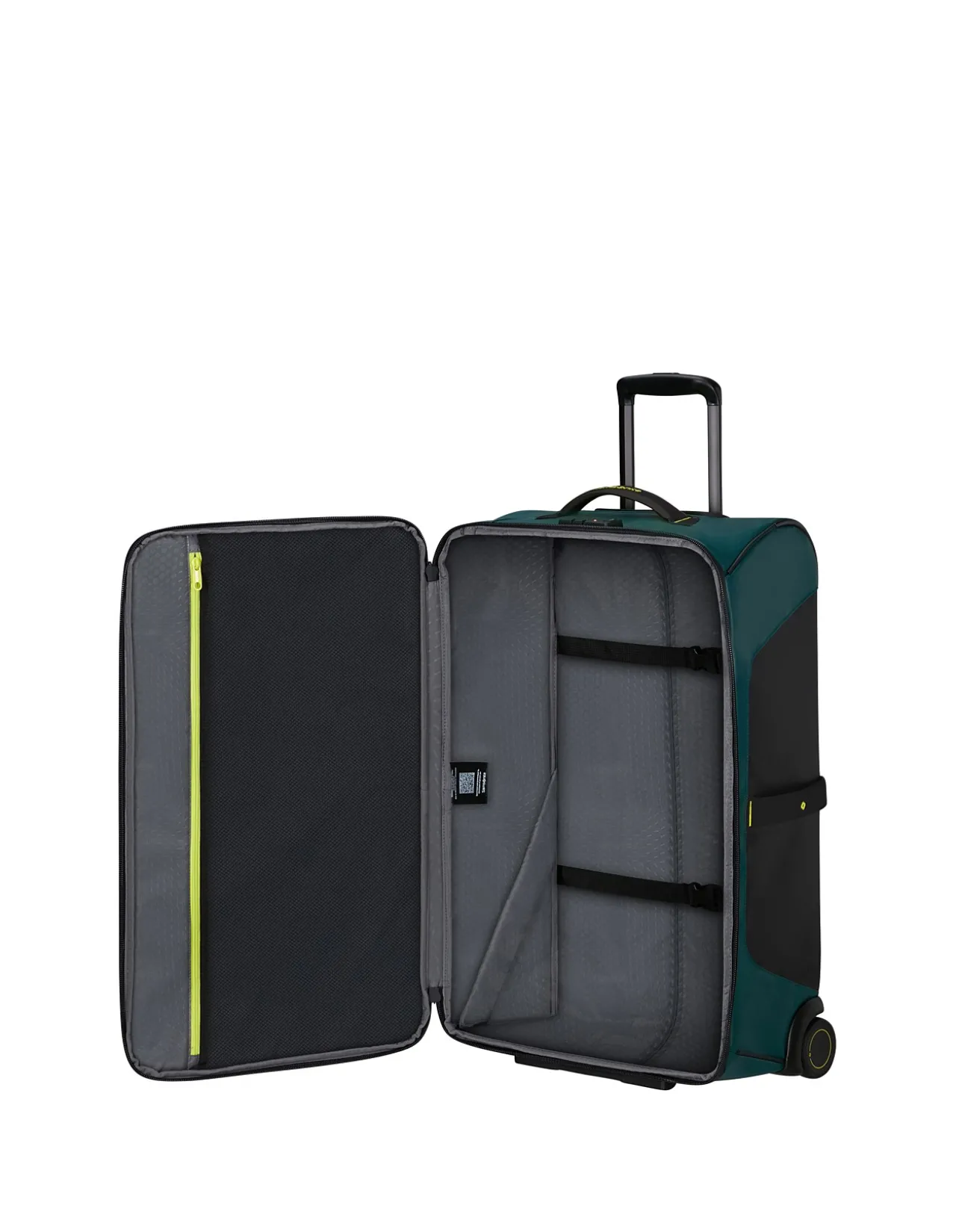 Ecodiver 67cm Water Resistant Wheeled Duffle Dark Teal Lime