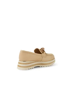 Eggey Raffia Chain Trim Platform Loafers