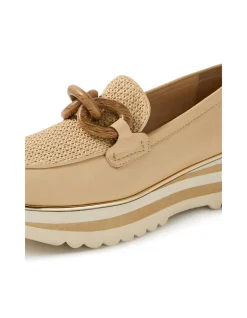Eggey Raffia Chain Trim Platform Loafers