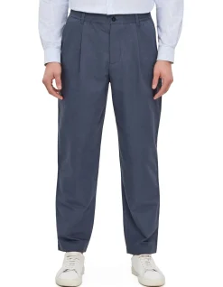 Elasticated Pleated Relaxed Canvas Pants