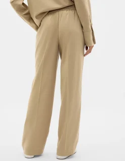 ELASTICATED TIE FRONT PANT
