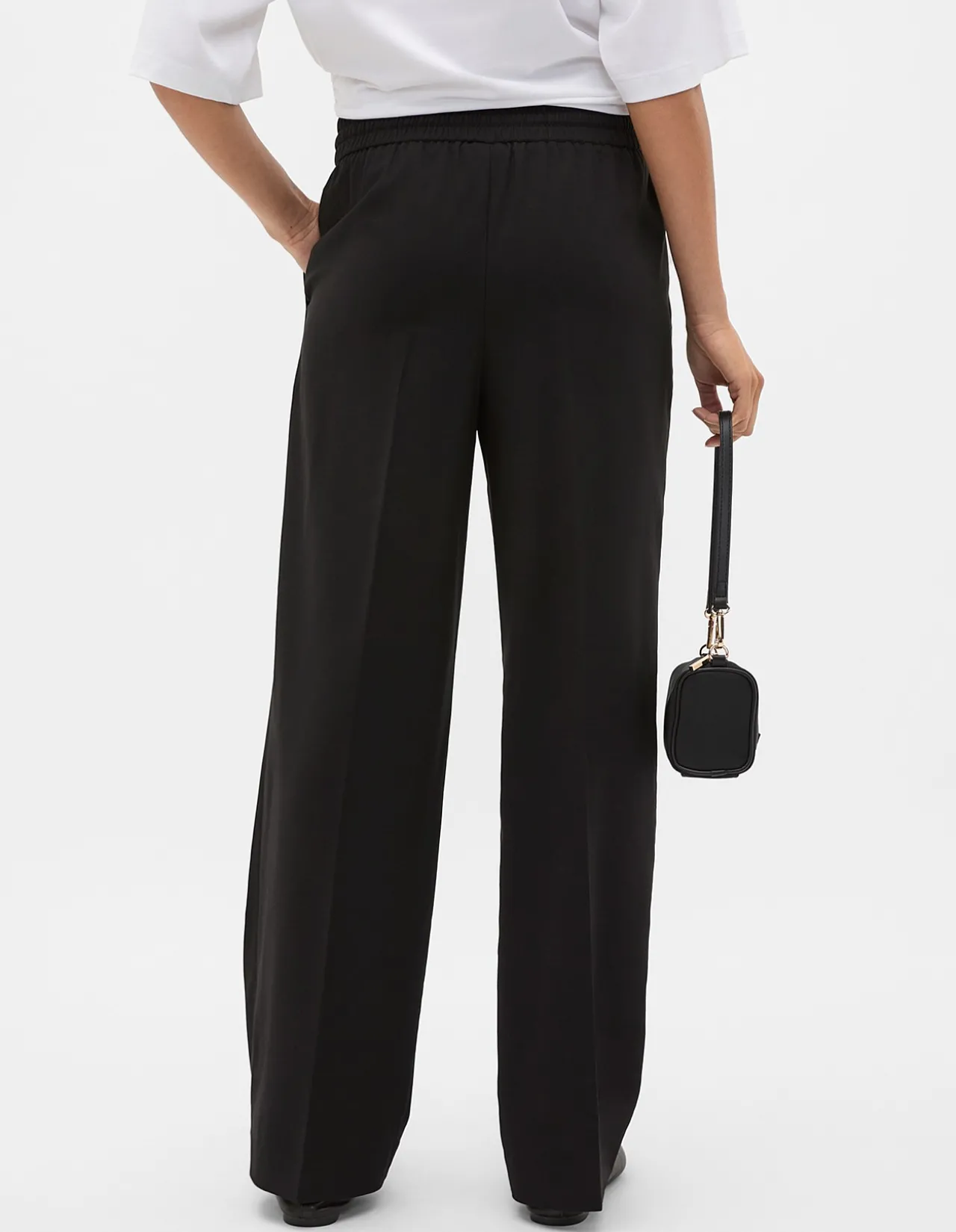 ELASTICATED TIE FRONT PANT