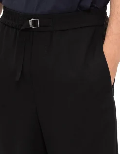 Elasticated Waist Trousers Black
