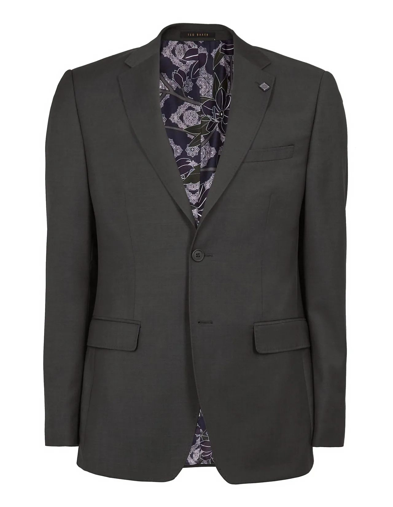 Elegan Notch Lapel Wool Jacket Black