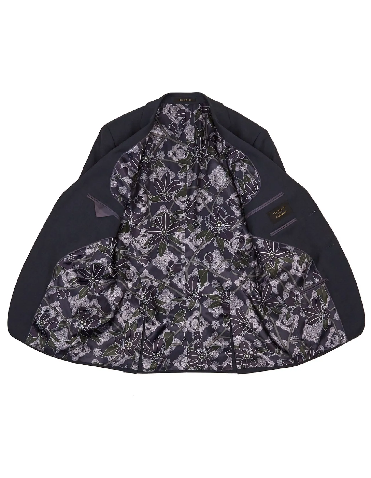 Elegan Notch Lapel Wool Jacket Dark Blue