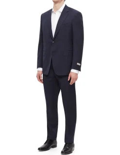 Elegant Navy Wool Suit