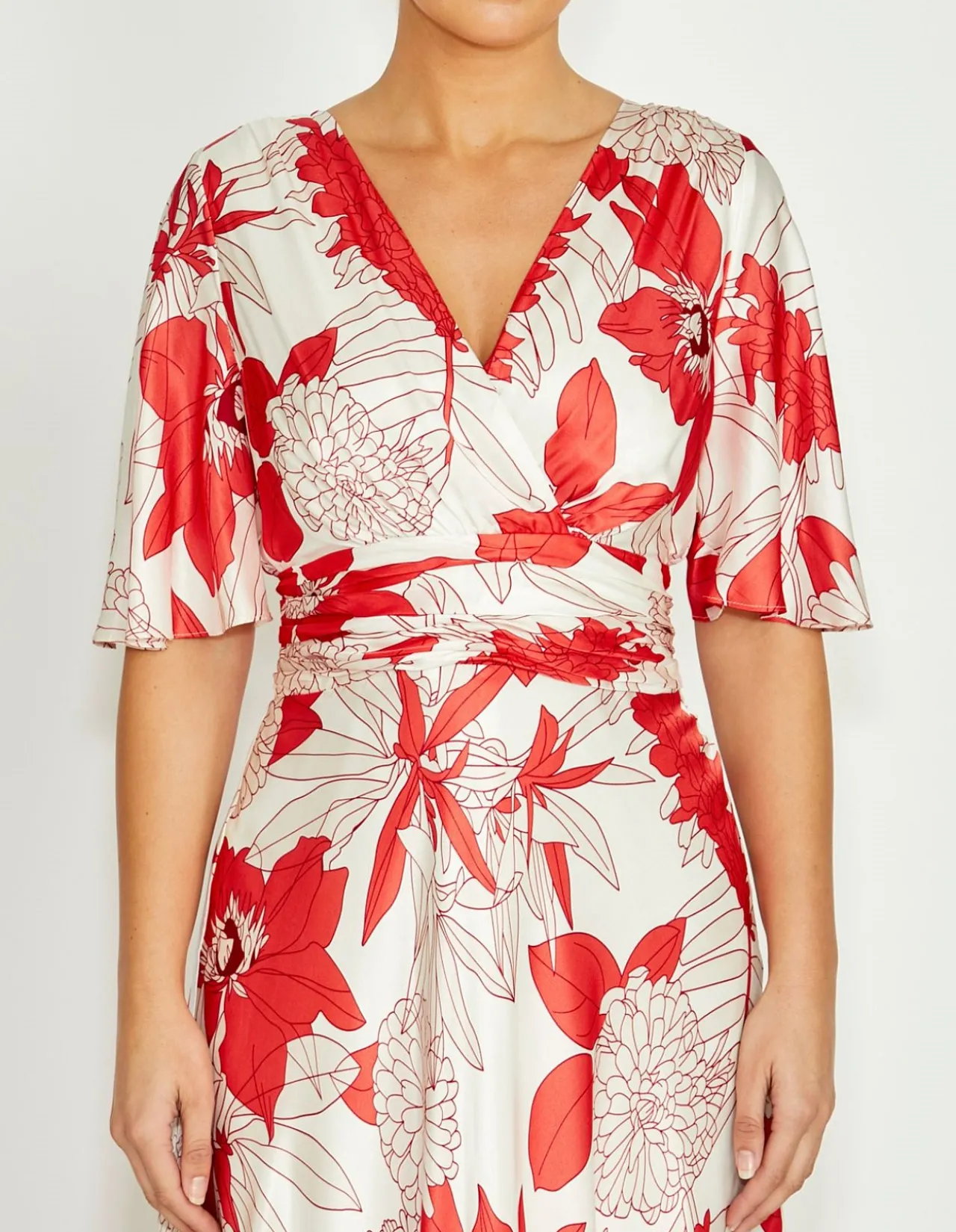 ELENA VERMILION FLORAL GOWN