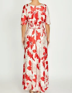 ELENA VERMILION FLORAL GOWN