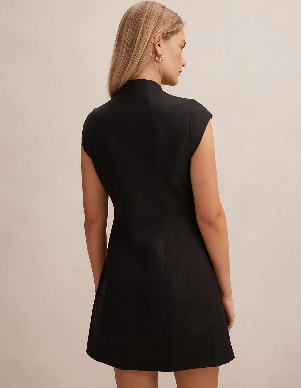 ELIZA SCULPTED LINEN MINI DRESS