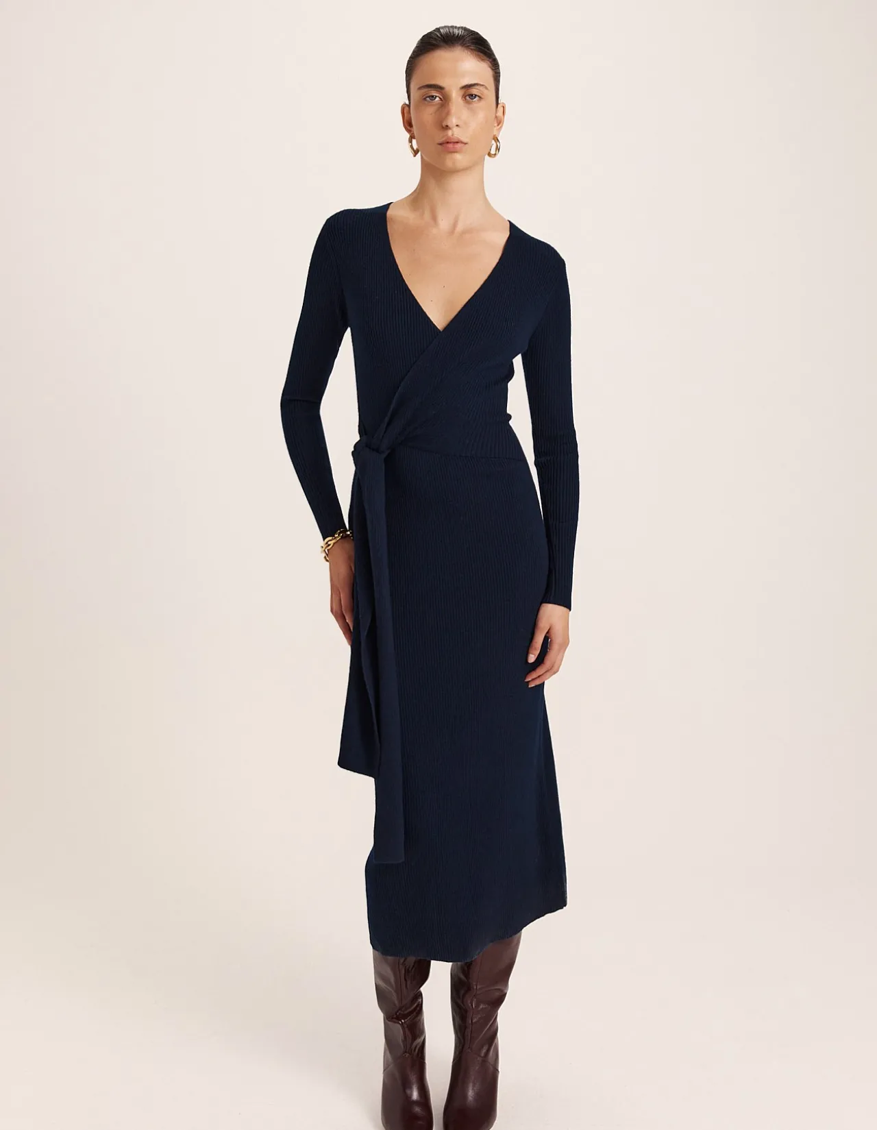 ELLE WRAP KNIT DRESS