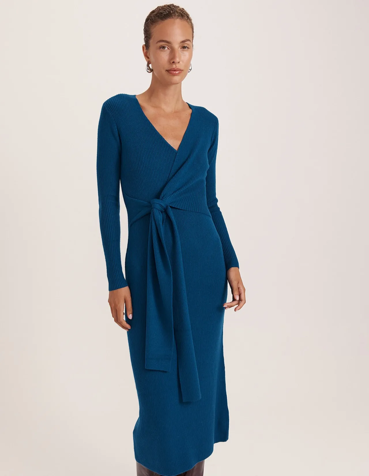 ELLE WRAP KNIT DRESS