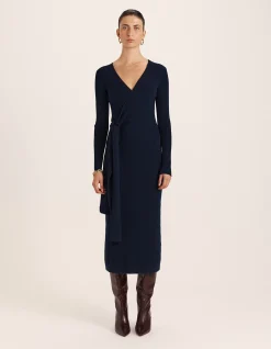 ELLE WRAP KNIT DRESS