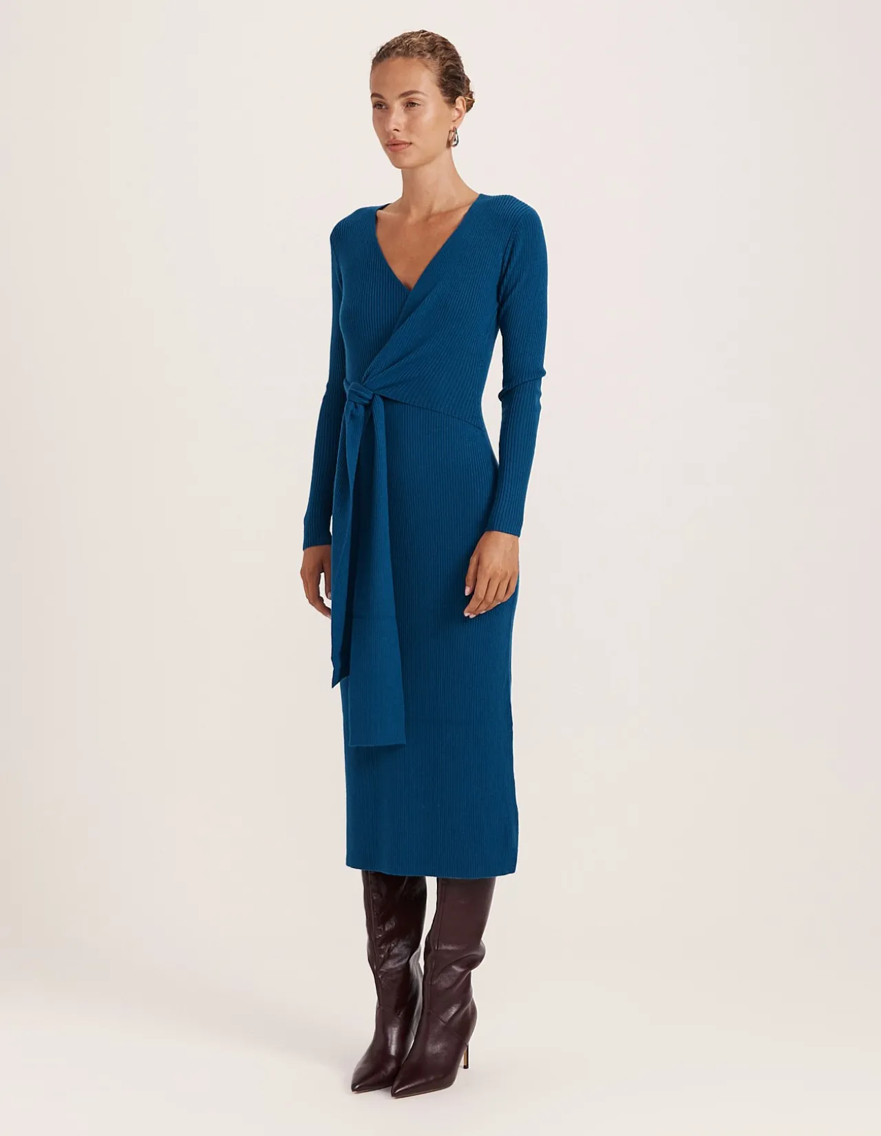 ELLE WRAP KNIT DRESS