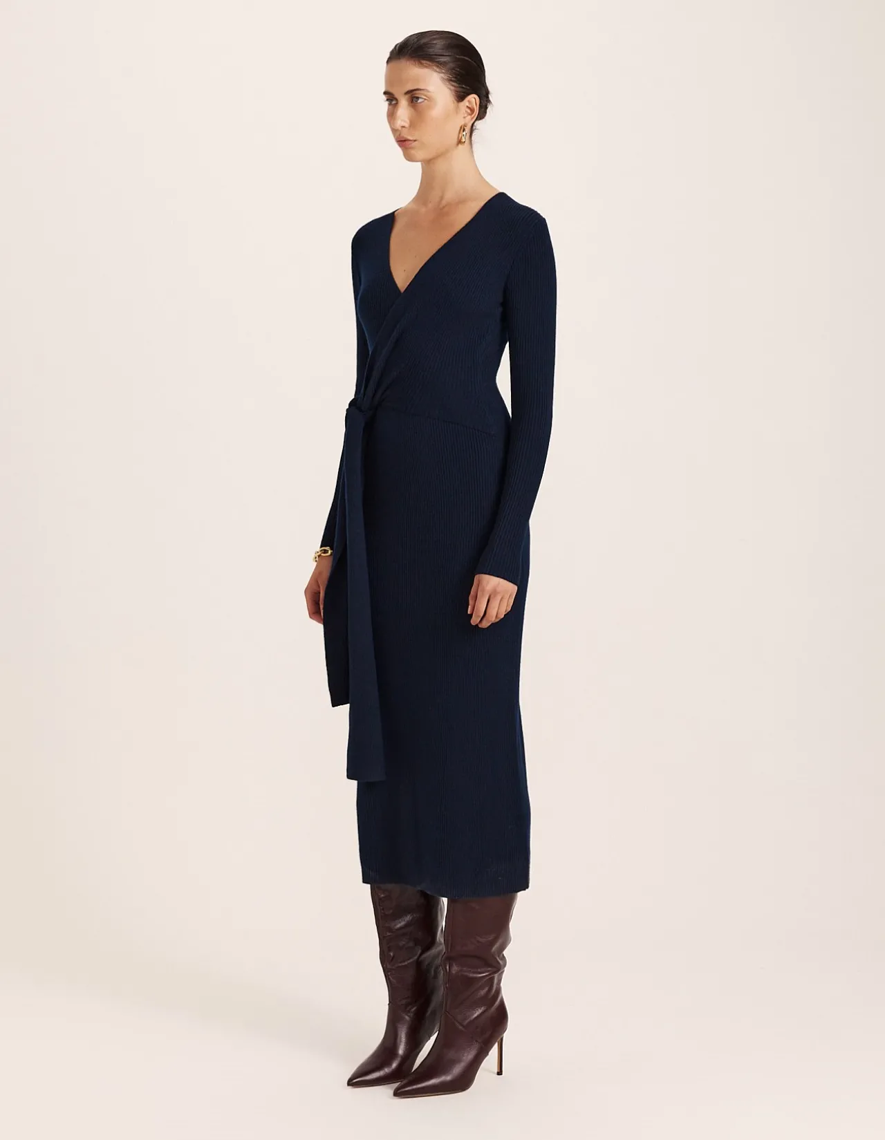 ELLE WRAP KNIT DRESS