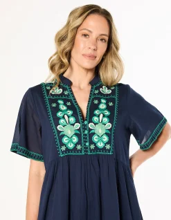 Elodie Flutter Sleeve Smock Dress