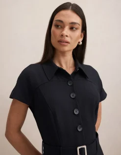 ELORA CREPE SHIRT DRESS