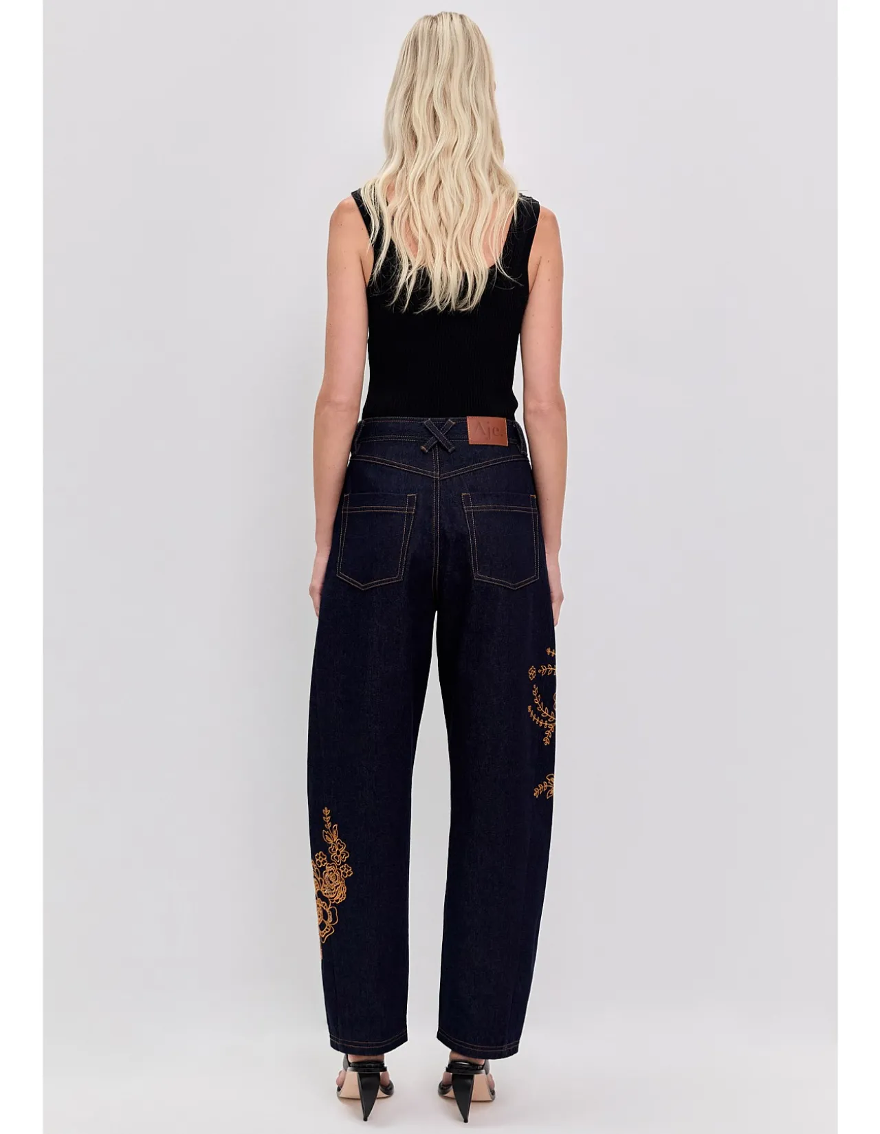 Elora Embroidered Denim Jeans