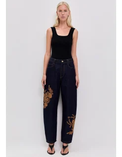 Elora Embroidered Denim Jeans
