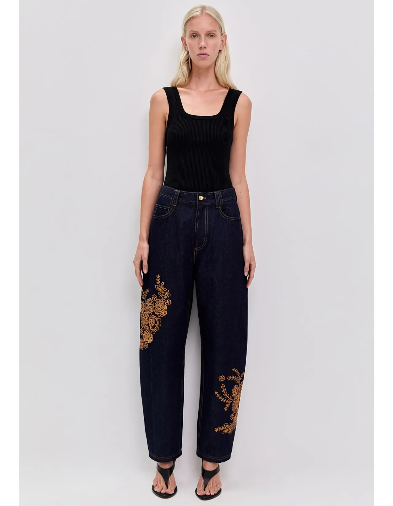Elora Embroidered Denim Jeans