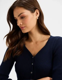 ELVA RIBBED CARDIGAN