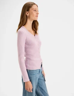 ELVA RIBBED CARDIGAN