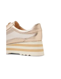 ELWIRA DJ CHAMPAGNE LEATHER MESH