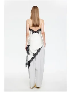 Emerging Lace Trim Midi Dress