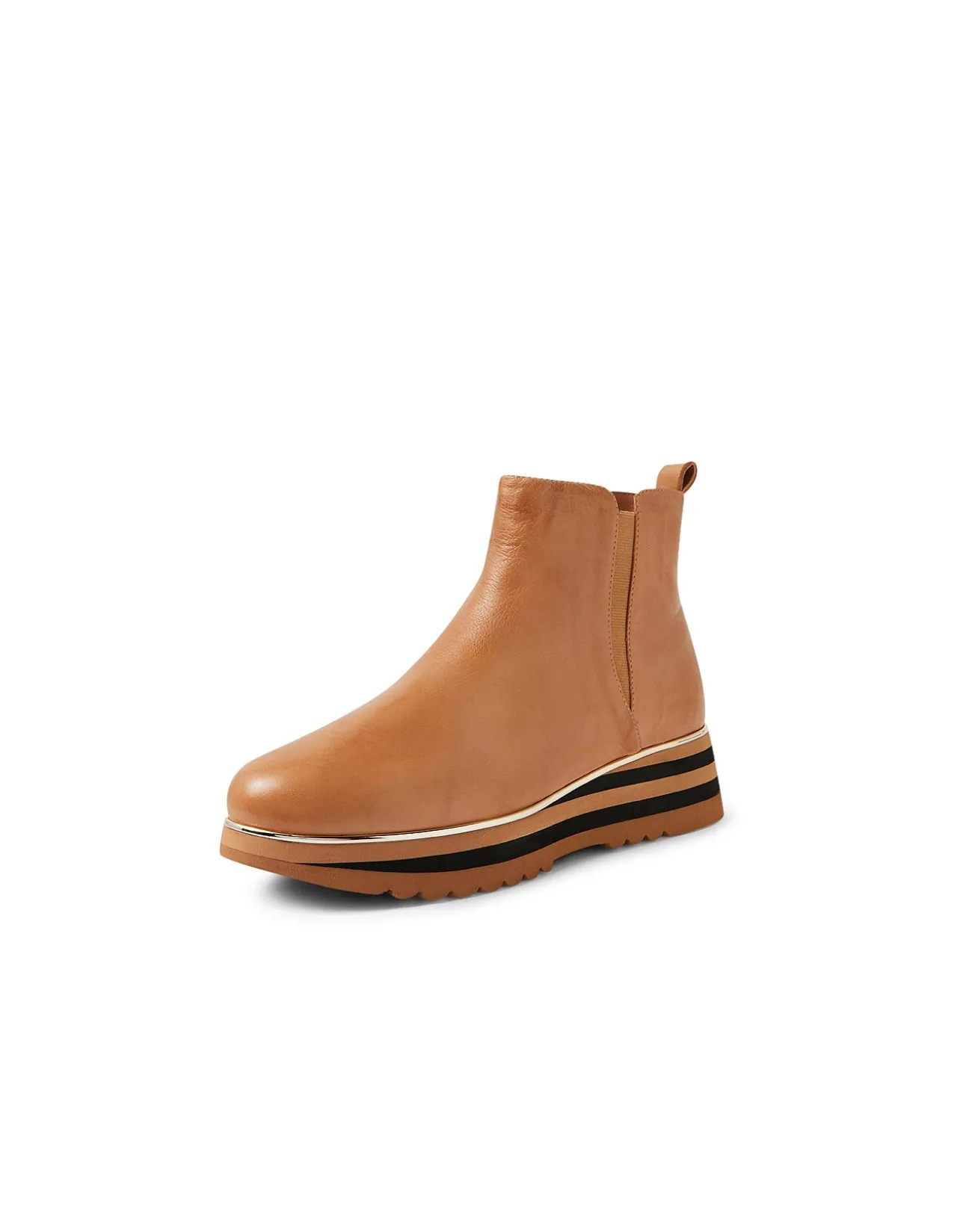 Emer Platform Midsole Leather Ankle Boots