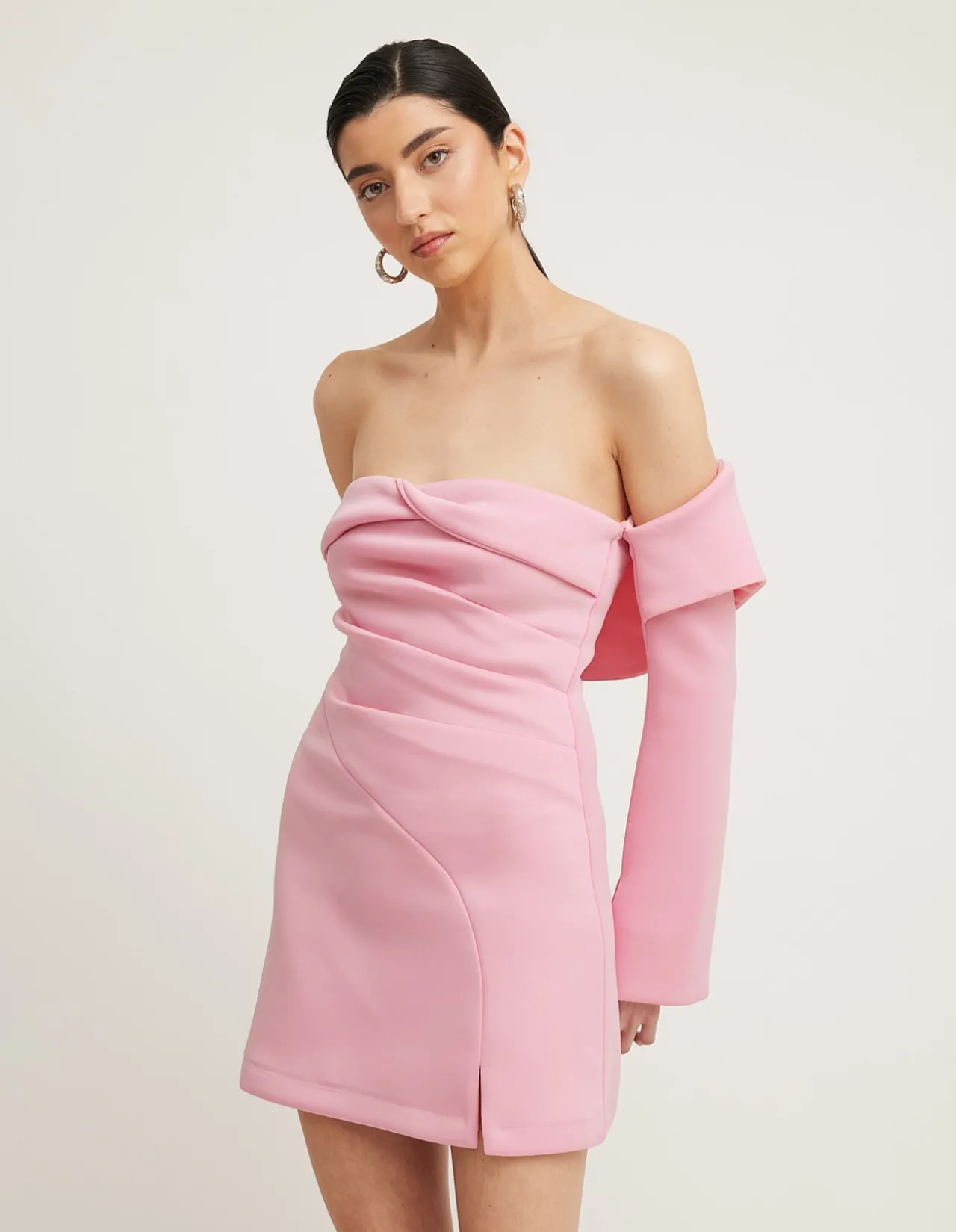 Emmaline Off Shoulder Long Sleeve Mini Dress