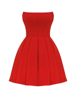 EMMANUELA PLEATED MINI DRESS