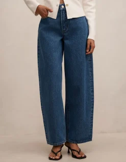 Emma Petite Mid Rise Barrel Leg Jeans