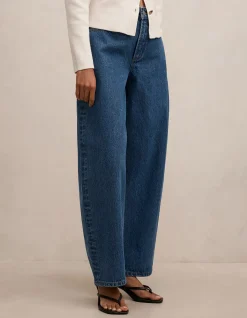 Emma Petite Mid Rise Barrel Leg Jeans