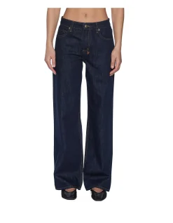 Empire Relaxed Wide Leg Denim Jeans